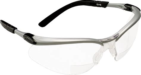 3m Reader 20 Diopter Safety Glasses Silverblack Frame Clear Lens Amazonca Automotive