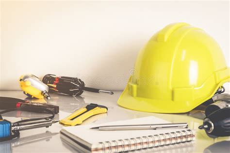 Construction Engineer Working Tools Stock Photo Image Of Work