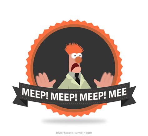 Beaker Meep Meep Meep Animated Badge By Blue Staple Studios On