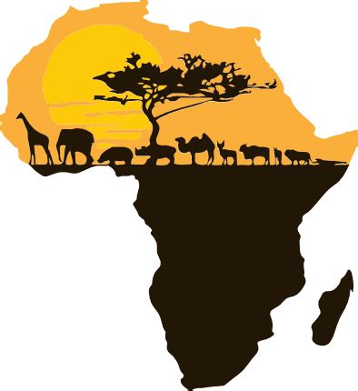 Africa Map, Animals Free Svg File | SVG Heart