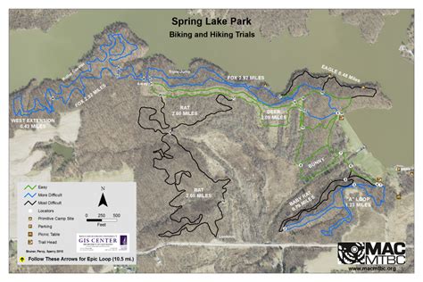 There is no wading or swimming allowed in the waterfalls or creeks. Spring Lake - Trail Map | Macomb Area Cycling Mountain ...