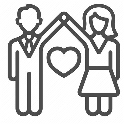 Couple Heart Love Man Marriage Relationship Woman Icon Download