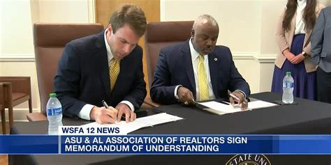 Asu Alabama Association Of Realtors Sign Memorandum Of Understanding