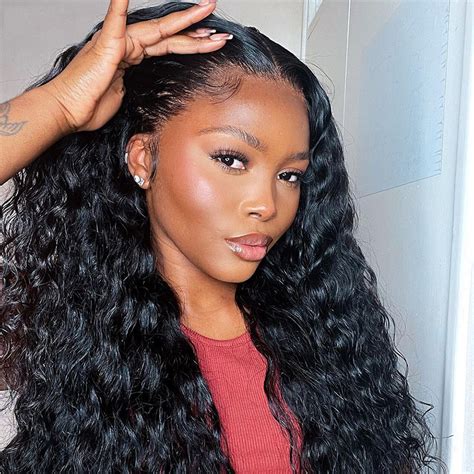 Deep Wave HD Lace Closure Human Hair HD Lace Front Pre Plucked Natural