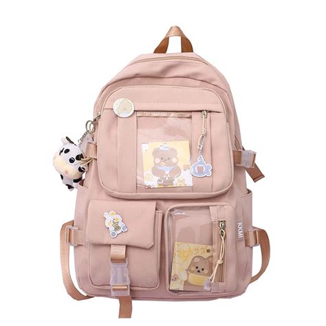 Buy Kawaii Backpack Cute Aesthetic Backpack With Kawaii Pins And Accessories Girls Kawaii