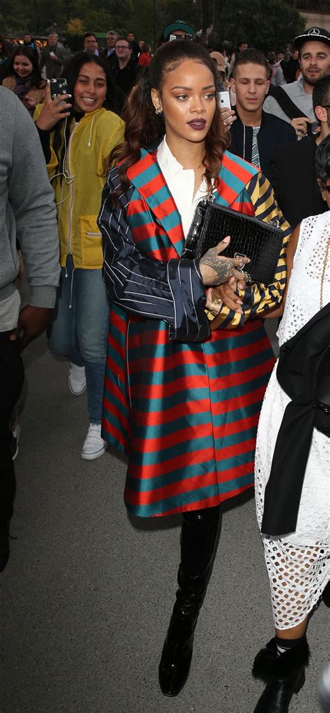 Rihannas Best Paris Fashion Week Street Style Looks Vogue