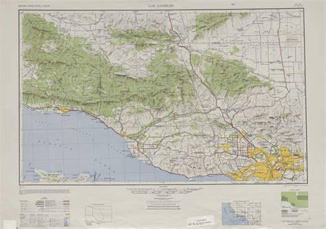 Los Angeles Topographic Map Ca Usgs Topo 1250000 Scale