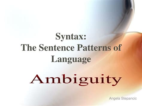 Ppt Syntax The Sentence Patterns Of Language Powerpoint Presentation