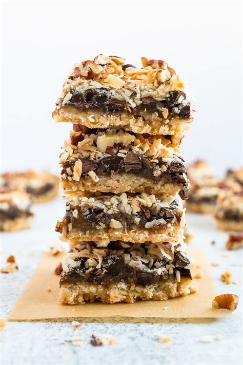 An easy recipe for ultimate magic cookie bars. Healthier Magic Cookie Bars (Vegan + Gluten-Free) | Eating ...