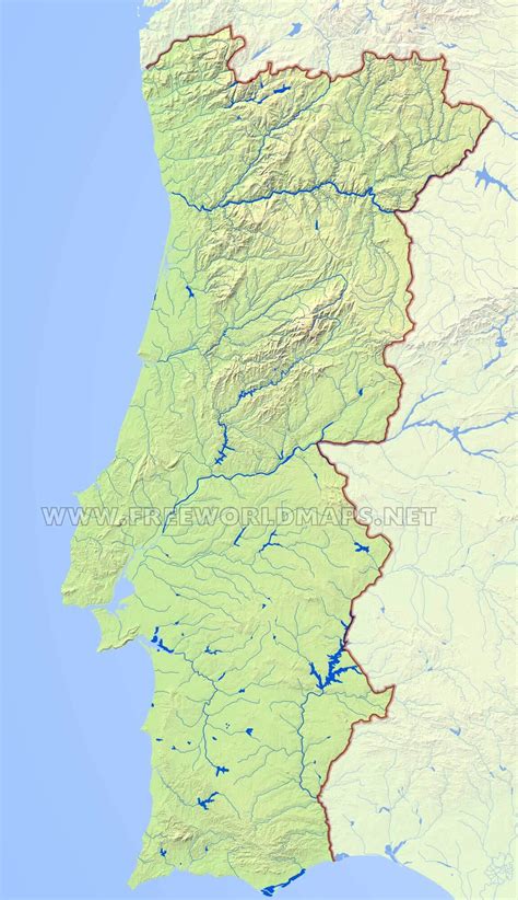 Portugal Physical Map