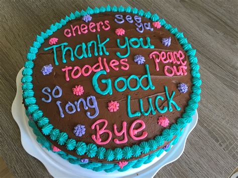 Here are best inspirational farewell messages for employees. Going away cake for my coworker | Going away cakes, Farewell cake, Cake