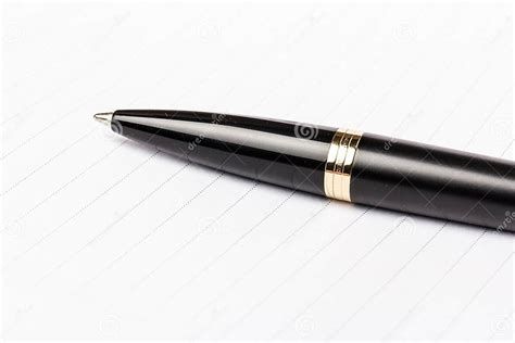 Black Pen On White Background Business Concept Stock Photo Image Of