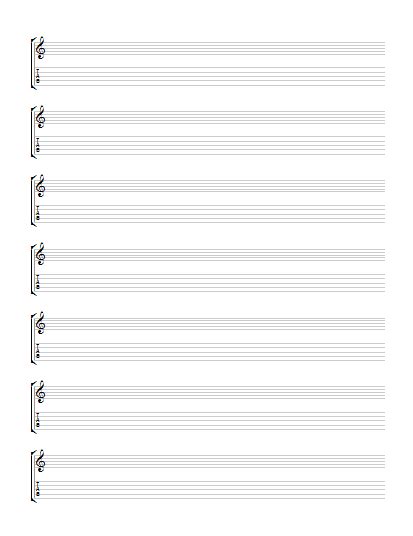 Banjo Tab And Notation Paper