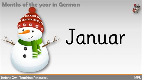 Months Of The Year In German