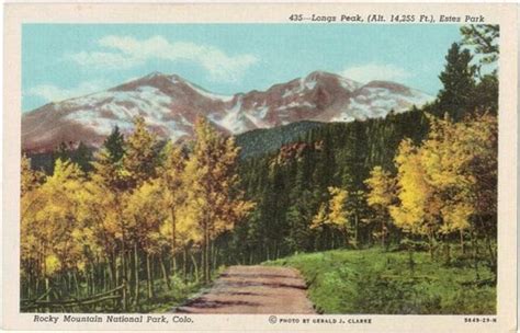 Vintage Colorado Postcard Longs Peak Rocky Mountain
