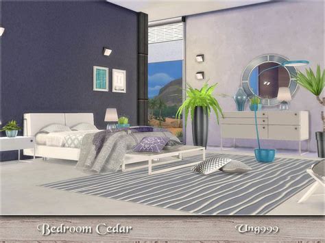A Modern Bedroom Set With 15 Items Found In Tsr Category Sims 4 Adult