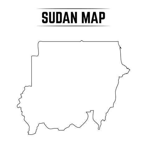 Outline Simple Map Of Sudan 3087780 Vector Art At Vecteezy