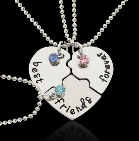 Best Friends Forever Heart Puzzle Matching Necklace For Friends