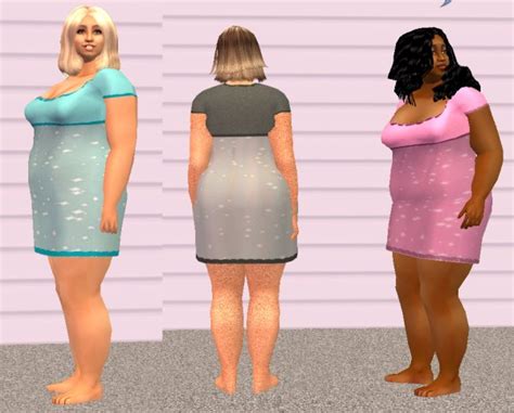 Mod The Sims Plus Size Sleepwear New Mesh