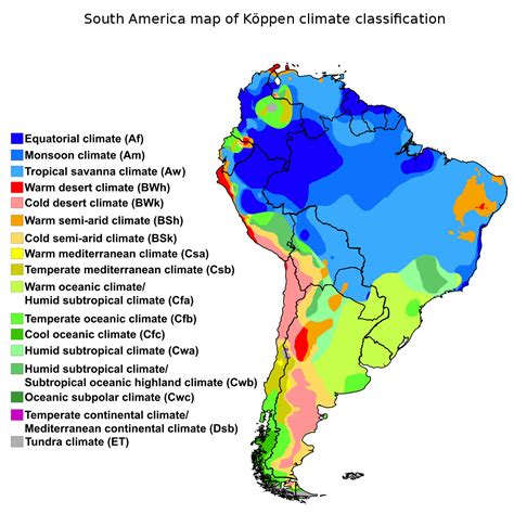 Filesouth America Map Of Köppen Climate Classificationsvg South