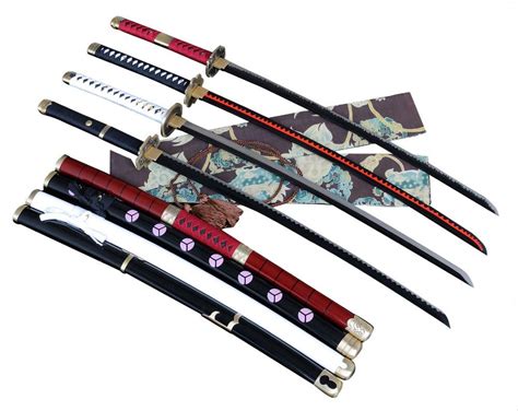 Handmade Sword Anime Sword One Piece Roronoa Zoro 4 Pcs Sets Sharp