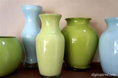 Painted Colored Glass Vases Diy Inspired