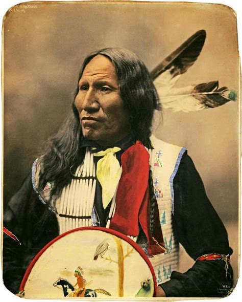 Chief Strikes With Nose Oglala Lakota Photo By Heyn Photo 1899 Nebraska A Hand Colored