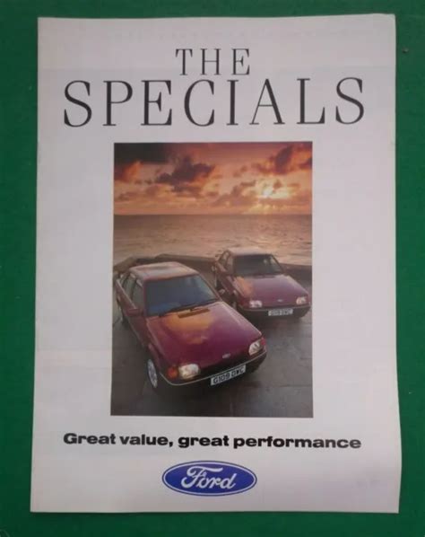 Ford Specials Brochure Cosworth Rs Turbo Equipe Sierra Escort Orion