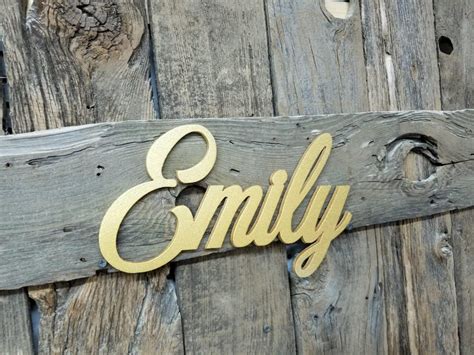 Name Emily Cutouts Baby Name Sign Nursery Sign Name Art | Etsy