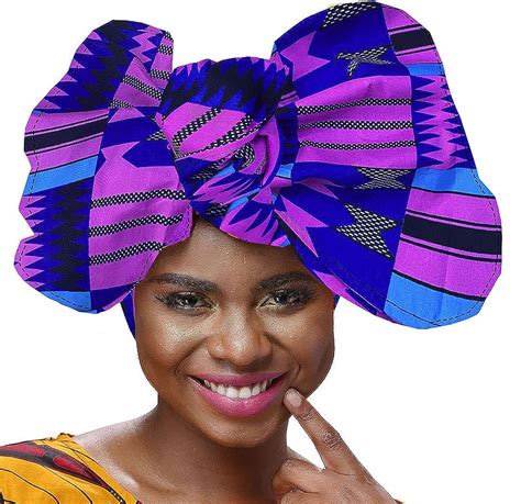 Buy Shenbolen African Traditional Wax Print Head Wrap Headwrap Scarf Tieone Size R 71in21in