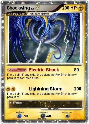 Pokémon Shockwing Electric Shock My Pokemon Card