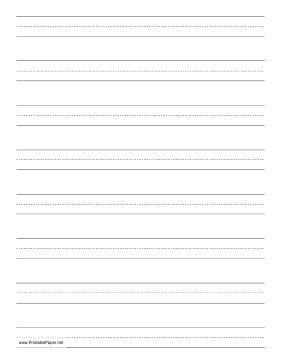 Practice tracing letters and writing them on your own. Printable Penmanship Paper with eight lines per page on letter-sized paper in portrait orientation