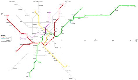 Carte Metro Milan Carte D Italie