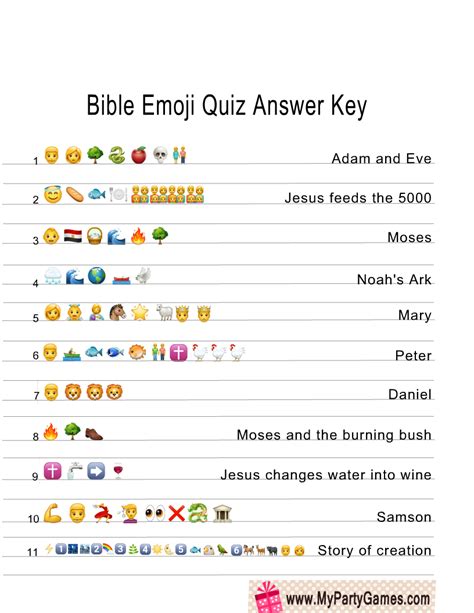 Free Printable Bible Emoji Quiz With Answer Key Bible Emoji Bible