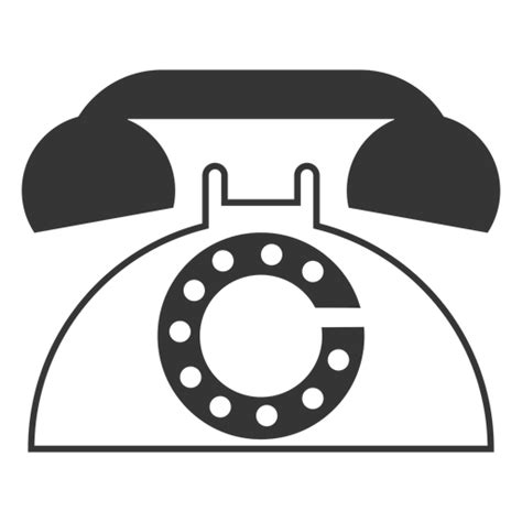 Diseño Png Y Svg De Icono De Teléfono Retro De Estilo De Línea Para