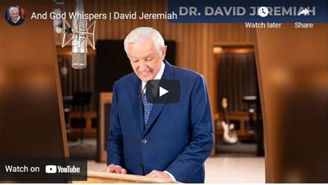 Pastor David Jeremiah Sermon And God Whispers Naijapage