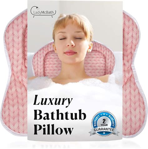 Lady Mcbath Bath Pillow Luxury Bath Pillows For Tub Neck And Back Support