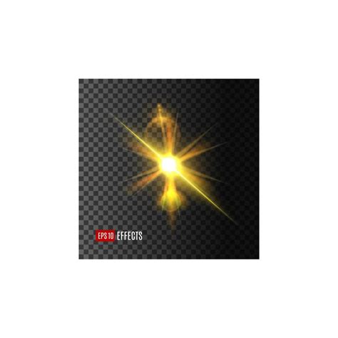 Light Effect Of Golden Shine With Lens Flare 13055339 Vector Art At