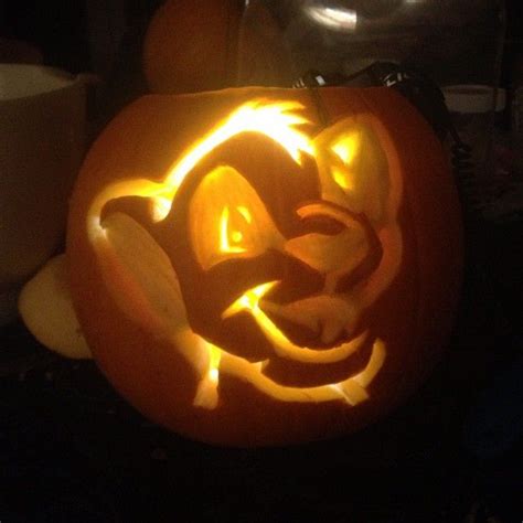 Simba Pumpkin Carved 2013 My Best One Yet Halloween 2017 Disney