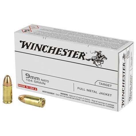 Winchester Ammunition Usa 9mm 124 Grain Fmj 50 Ibex Armament