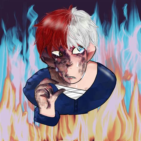 Todoroki Fanart Burnt My Hero Academia Amino