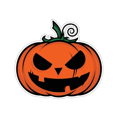 Printed Vinyl Halloween Pumpkin Stickers Factory