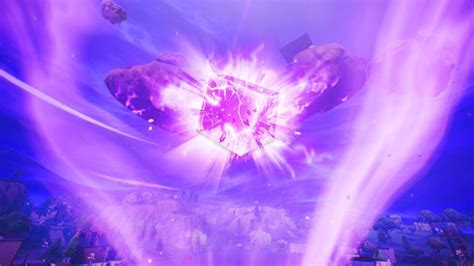 The Cube Explosion Event Gameplay In Fortnite New Fortnite Cube Event Youtube