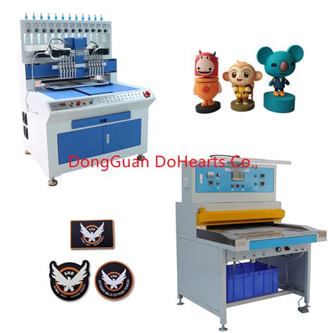 embossed logo pvc 3d soft rubber patch making machine china rubber patch making machine and