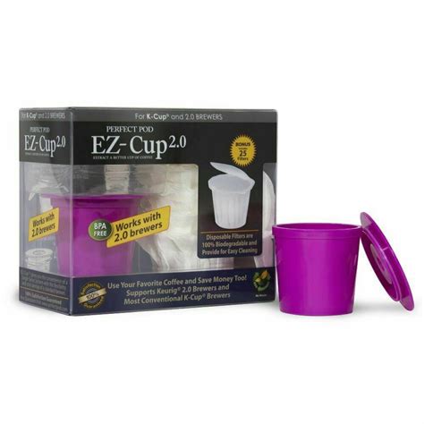 Get best prices for keurig refillable pods & reusable coffee pods on happiels. Perfect Pod EZ-Cup 2.0 Reusable Coffee Pod + 25 Bag Filter ...