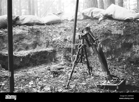 German Mine Thrower Mortar Of Times Of The Second World War Wehrmacht
