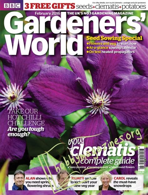 Gardeners World February 2016 Download Digital Copy Magazines And