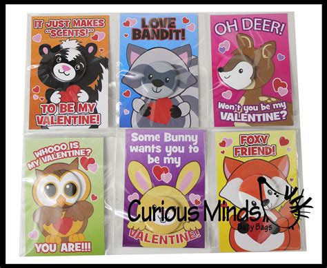 Cute Animal Buttons Valentines Day Cards For Kids Unique Pins
