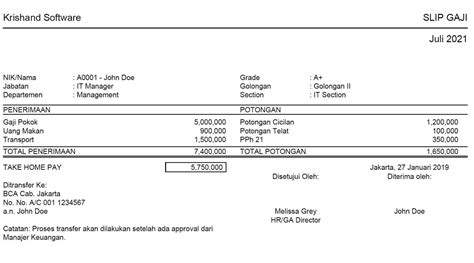 Contoh Slip Gaji Template Dan Cara Buat Slip Gaji