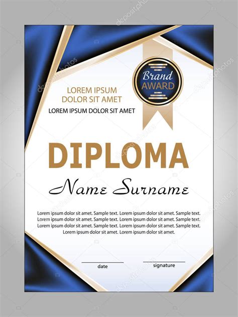 Plantilla Diploma O Certificado Ganar La Competencia Recompensa